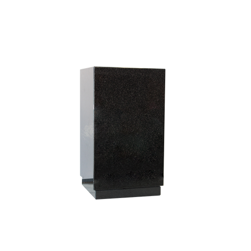 Urne cinéraire en granit carré noir - 198€